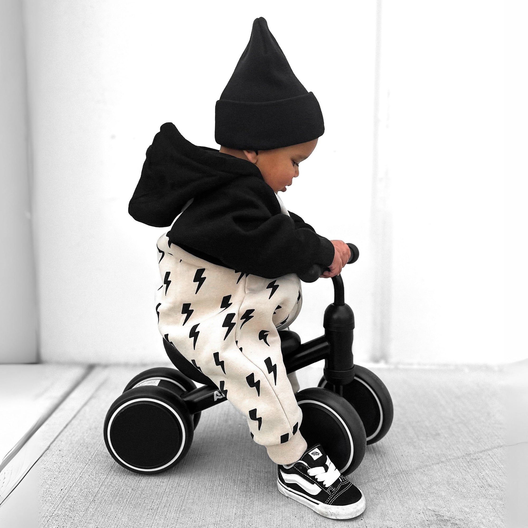 Hooded Fleece Romper in Bowie (PREORDER)