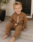 Acid Wash Football Toddler Sweatshirt Set
