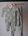 Bamboo Zip Pajamas | Peace