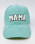 Corduroy Mama Ball Cap: White