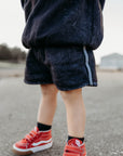 Black Acid Wash Shorts