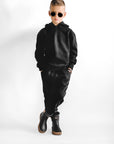 Classic Midi Rain Boot in Black / Taupe