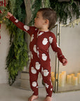 Bamboo Zip Pajamas | Vintage Santa
