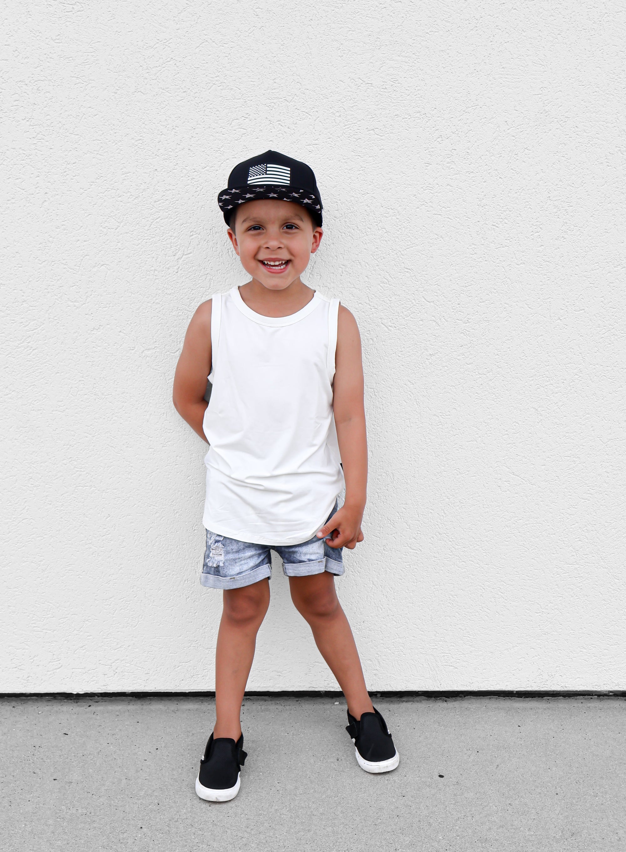 Bamboo Tank in White