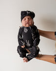 Bamboo Zip Pajamas | Midnight Skelly