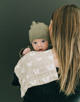 Olive Bamboo Newborn Knot Hat