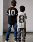 Varsity 8th Birthday Elevated Tee - Black