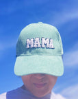 Corduroy Mama Ball Cap: Black