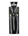 Black and White Checkered Suspenders