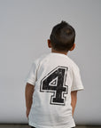 4th Birthday Elevated Tee - White