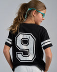 Varsity 9th Birthday Elevated Tee - Black