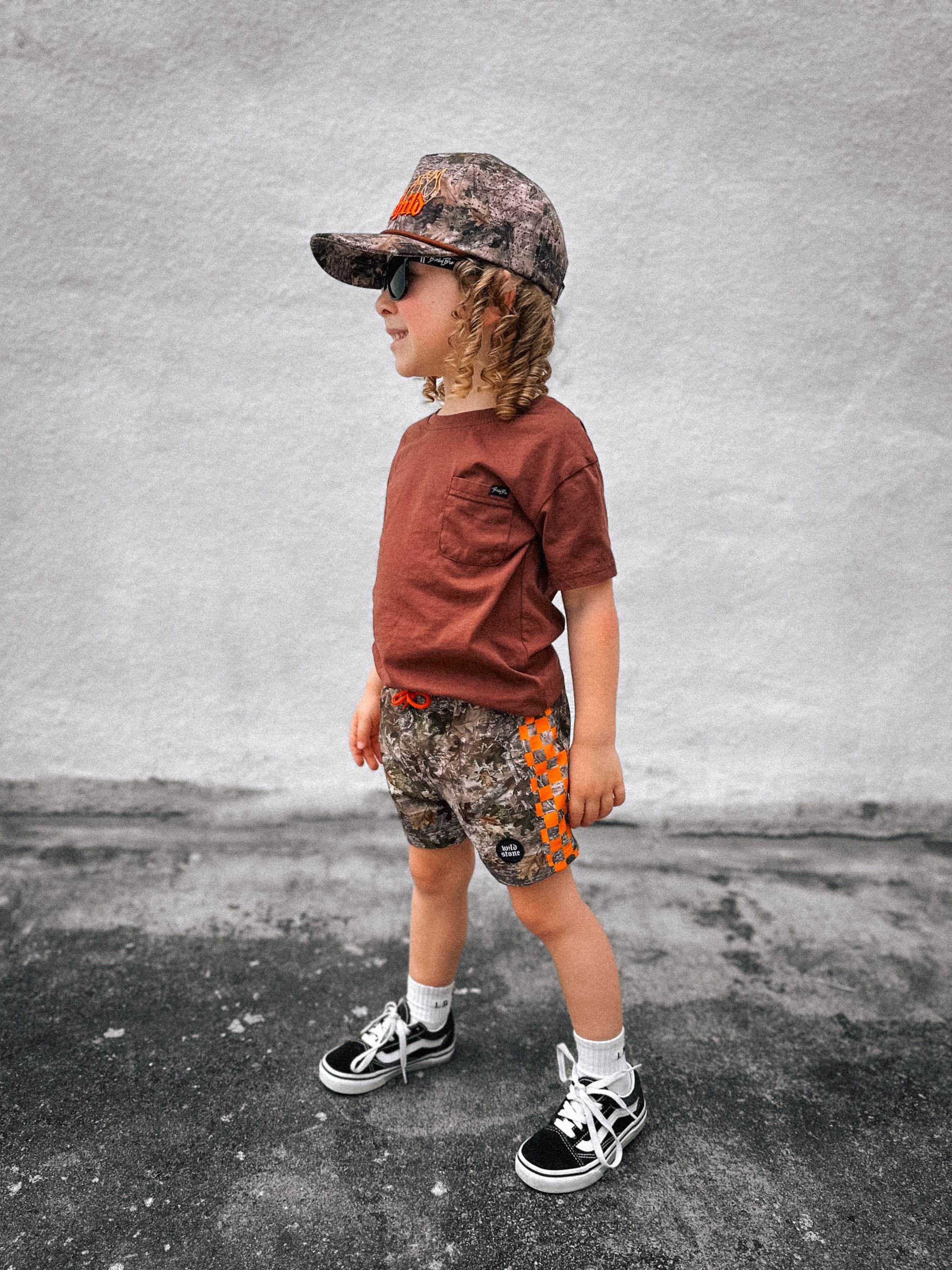 Camo checkered boardshorts