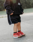 Black Acid Wash Shorts