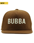 BUBBA Varsity Snapback Hat for Kids | Brown Wool Blend Chenille Baby Infant Toddler Youth Cap