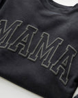Black Embossed Mama Sweatshirt