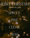 Merry Christmas Soy Candle | 9oz. Clear Jar (Christmas Tree)