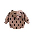 Hooded Bubble Romper | Mocha Bolts