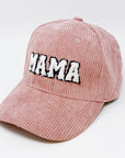 Corduroy Mama Ball Cap: White