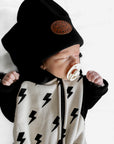 Hooded Fleece Romper in Bowie (PREORDER)
