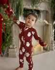 Bamboo Zip Pajamas | Vintage Santa