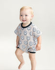 Short Sleeve Bubble Romper | Electric Drippy