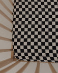 Muslin Crib Sheet | Black & White Checkerboard