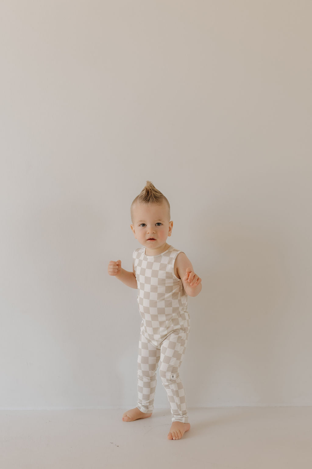 Harem Bamboo Romper | Checkerboard