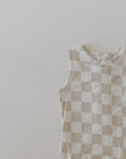 Harem Bamboo Romper | Checkerboard