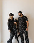 Women's Bamboo Pajama | Midnight Lightning Bolt || MATCHING KIDS