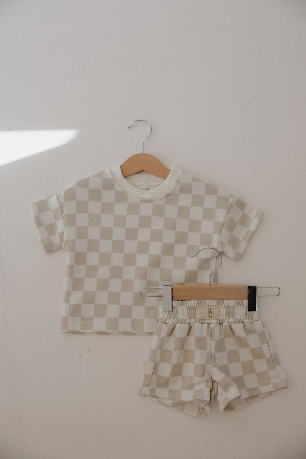 French Terry Short Set | Checkerboard