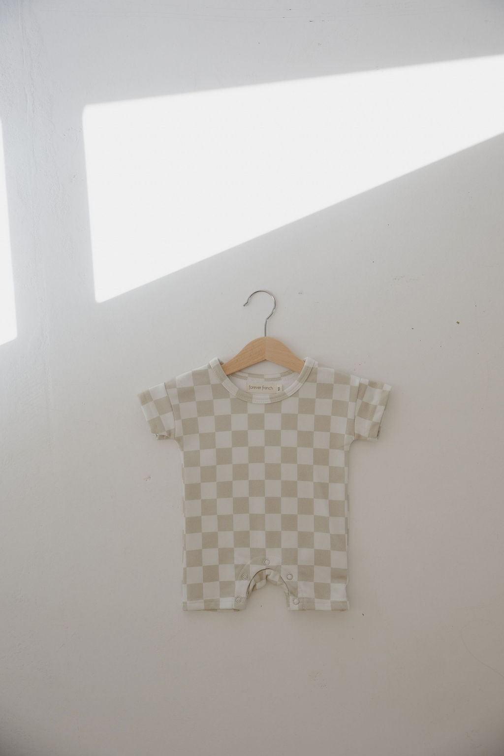 French Terry Romper | Checkerboard