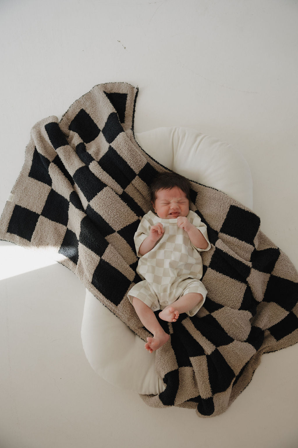 French Terry Romper | Checkerboard