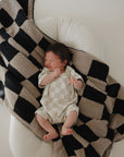 French Terry Romper | Checkerboard