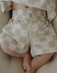 French Terry Short Set | Checkerboard