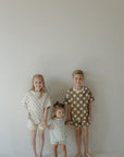 French Terry Short Set | Checkerboard