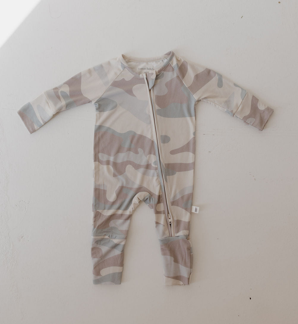 Bamboo Zip Pajamas | Camo