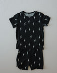 Bamboo Short Set | Midnight Lightning Bolt