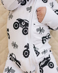 Bamboo Zip Romper | Monster Blaze