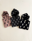 Hooded Bubble Romper | Mocha Bolts