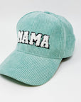 Corduroy Mama Ball Cap: White