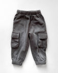Toddler Classic Cargo Sweatpants in Stonewash