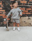 Grey Acid Wash Sweatshirt