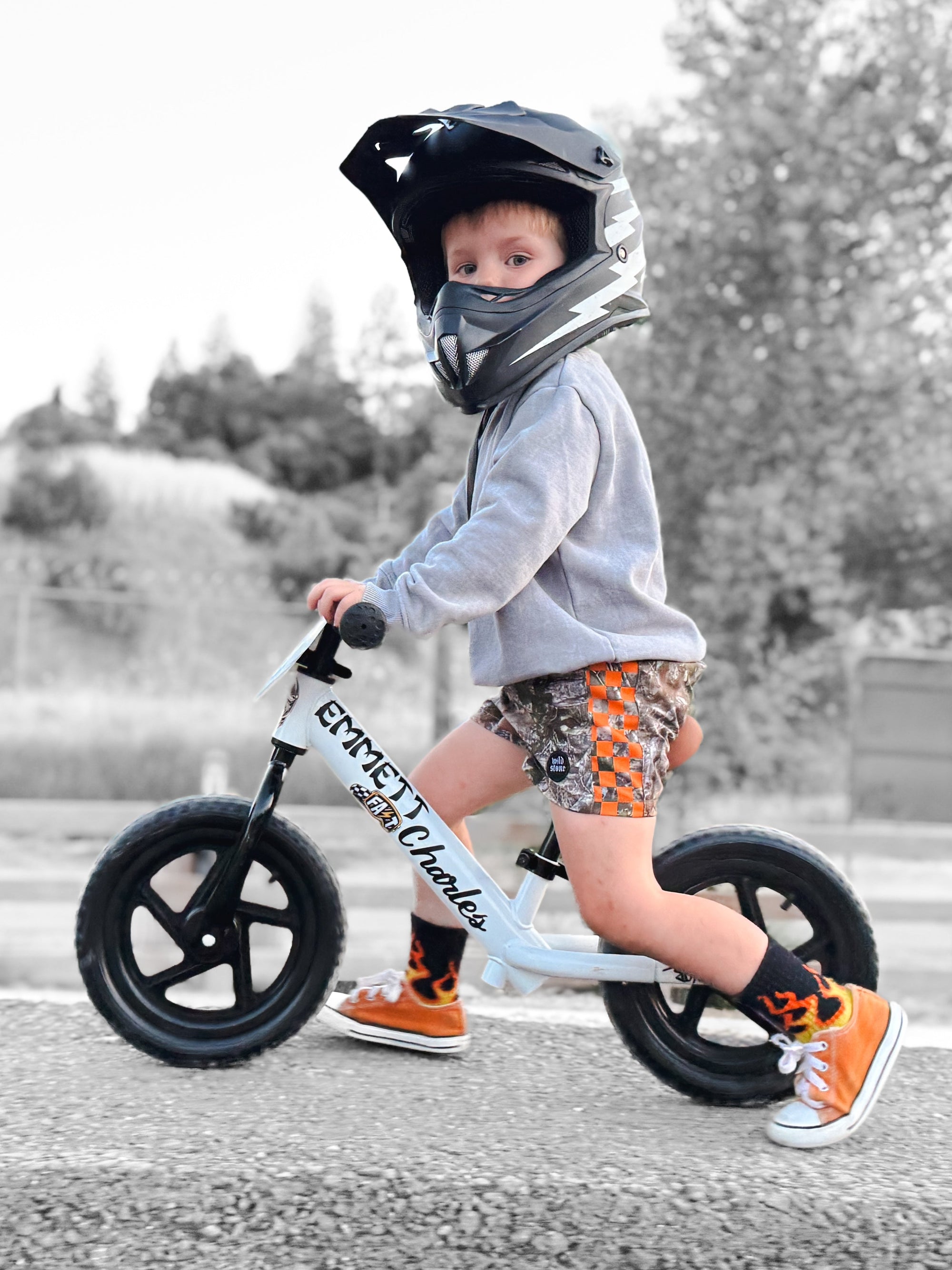 Camo checkered boardshorts