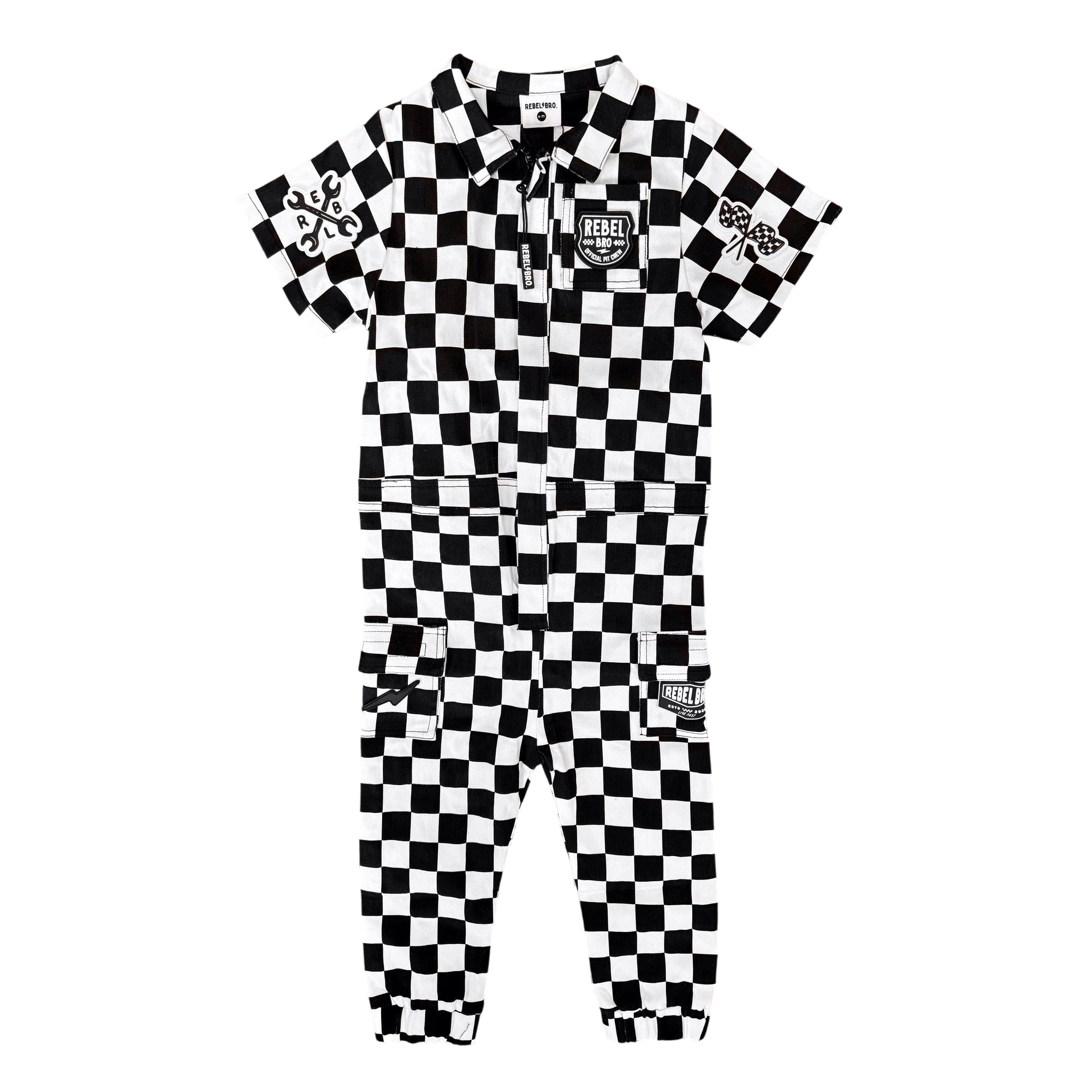 Pit Crew Romper in Venice