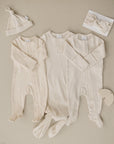 Vanilla Organic Cotton Ribbed Knot Gown