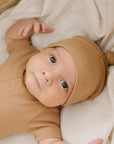 Cafe Organic Ribbed Newborn Knot Hat