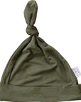 Olive Bamboo Newborn Knot Hat
