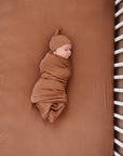 Rust Bamboo Stretch Crib Sheet