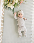 Sage Bamboo Stretch Crib Sheet