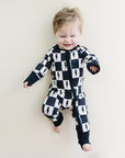 Bamboo Zip Romper | Checks & Bolts